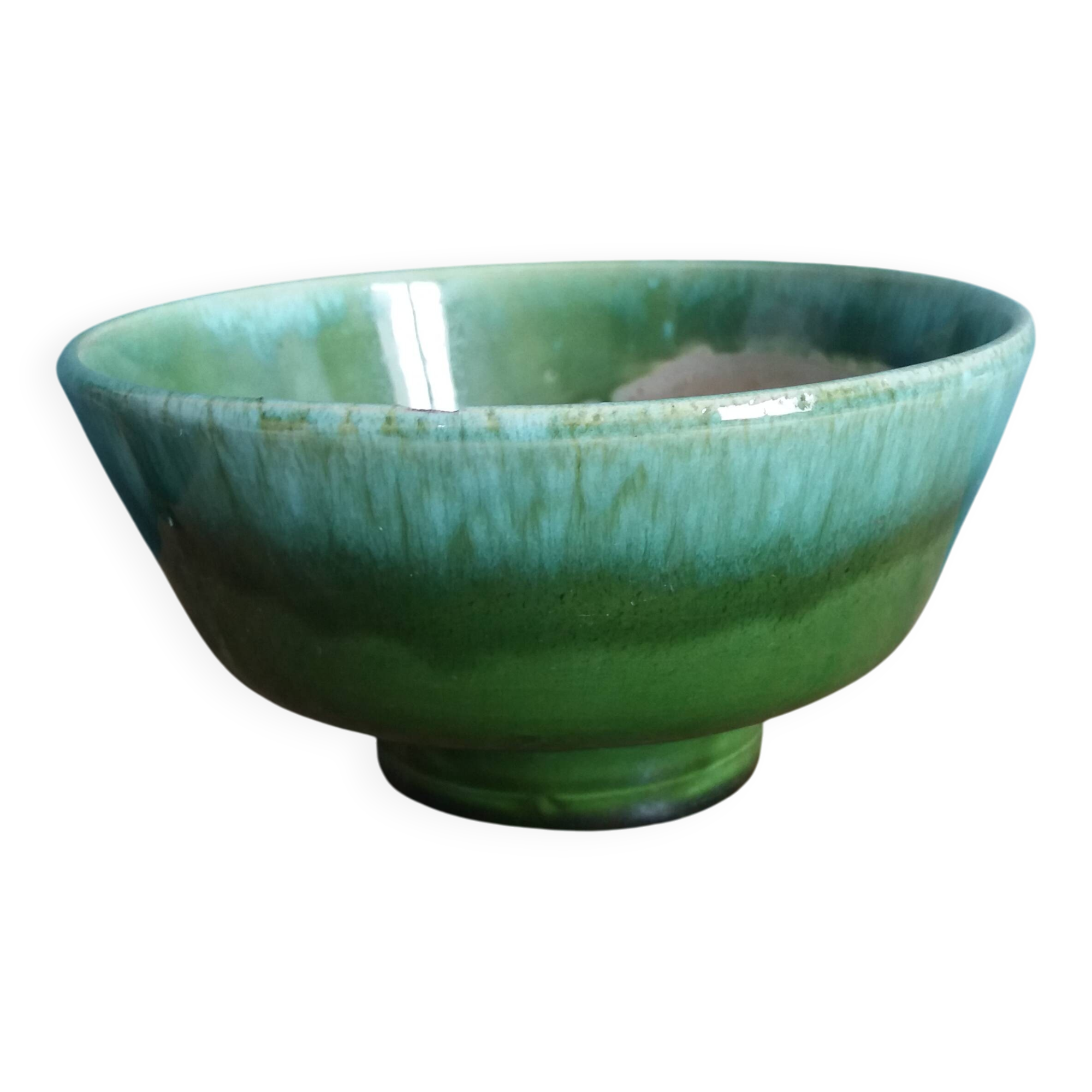 Planter, flower pot in glazed ceramic