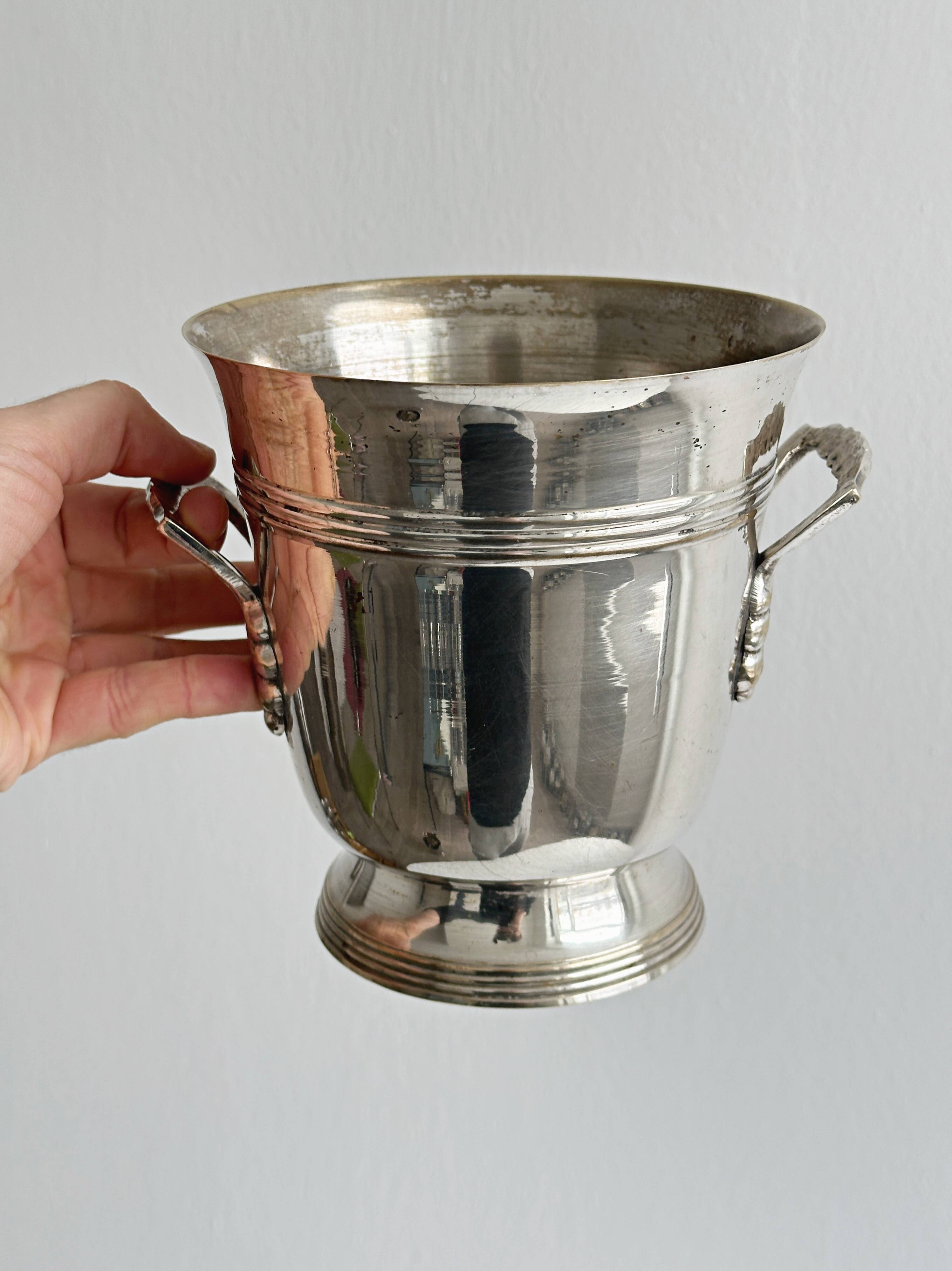 Small silver-plated ice bucket
