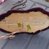 Art Nouveau Wall Sconce: French Metal, Opaline Rose Shade, C1950s