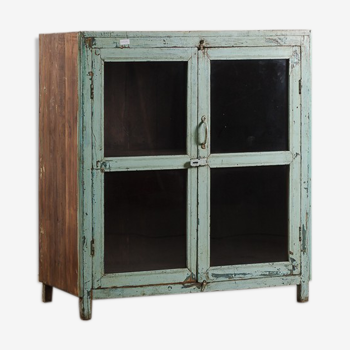 Green patina glazed display case