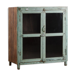 Vitrine vitrée patine