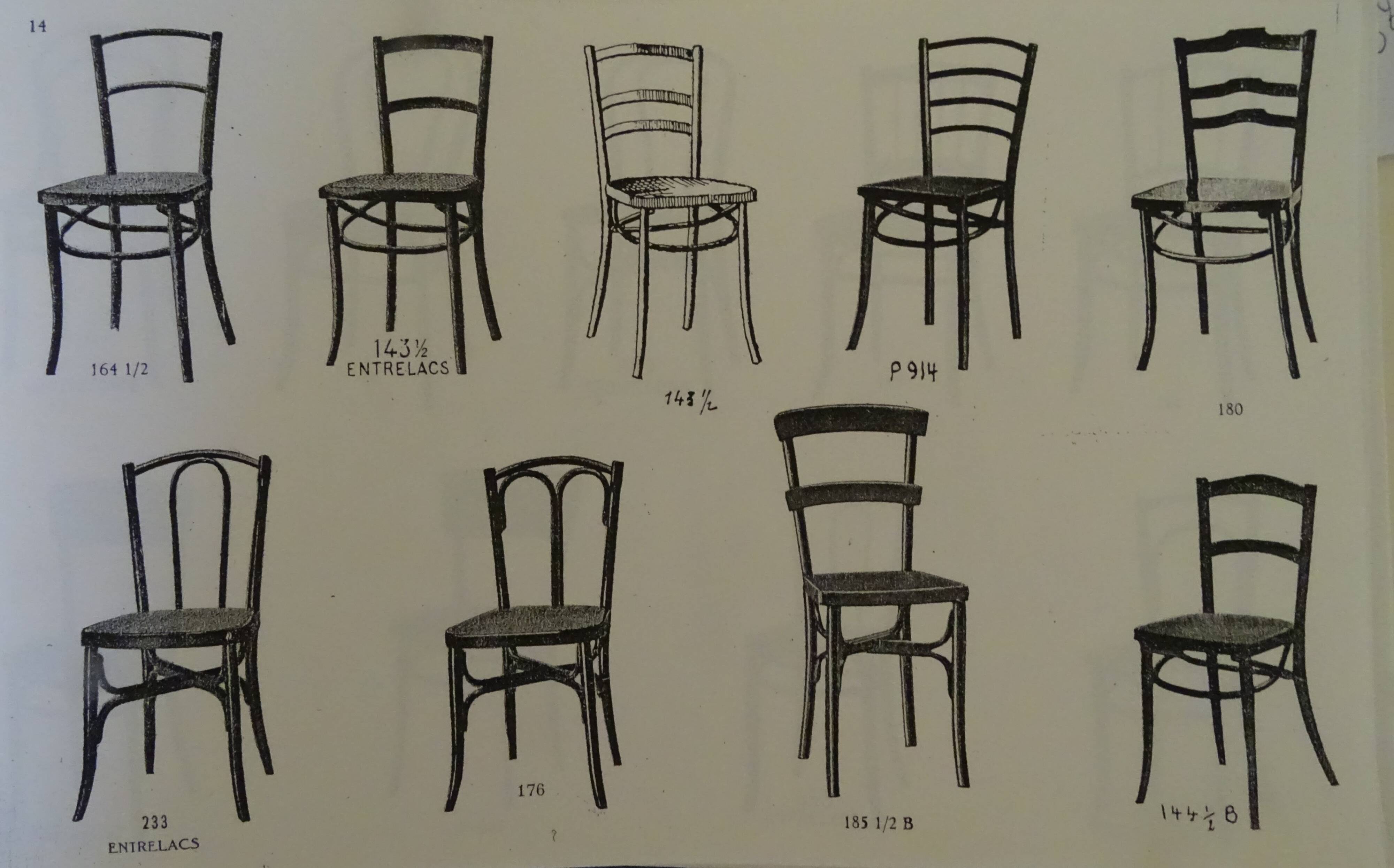 Bistrot chair, by CAMBIER-Belgium- caned, beautiful original patina-1920_