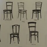 Bistrot chair, by CAMBIER-Belgium- caned, beautiful original patina-1920_