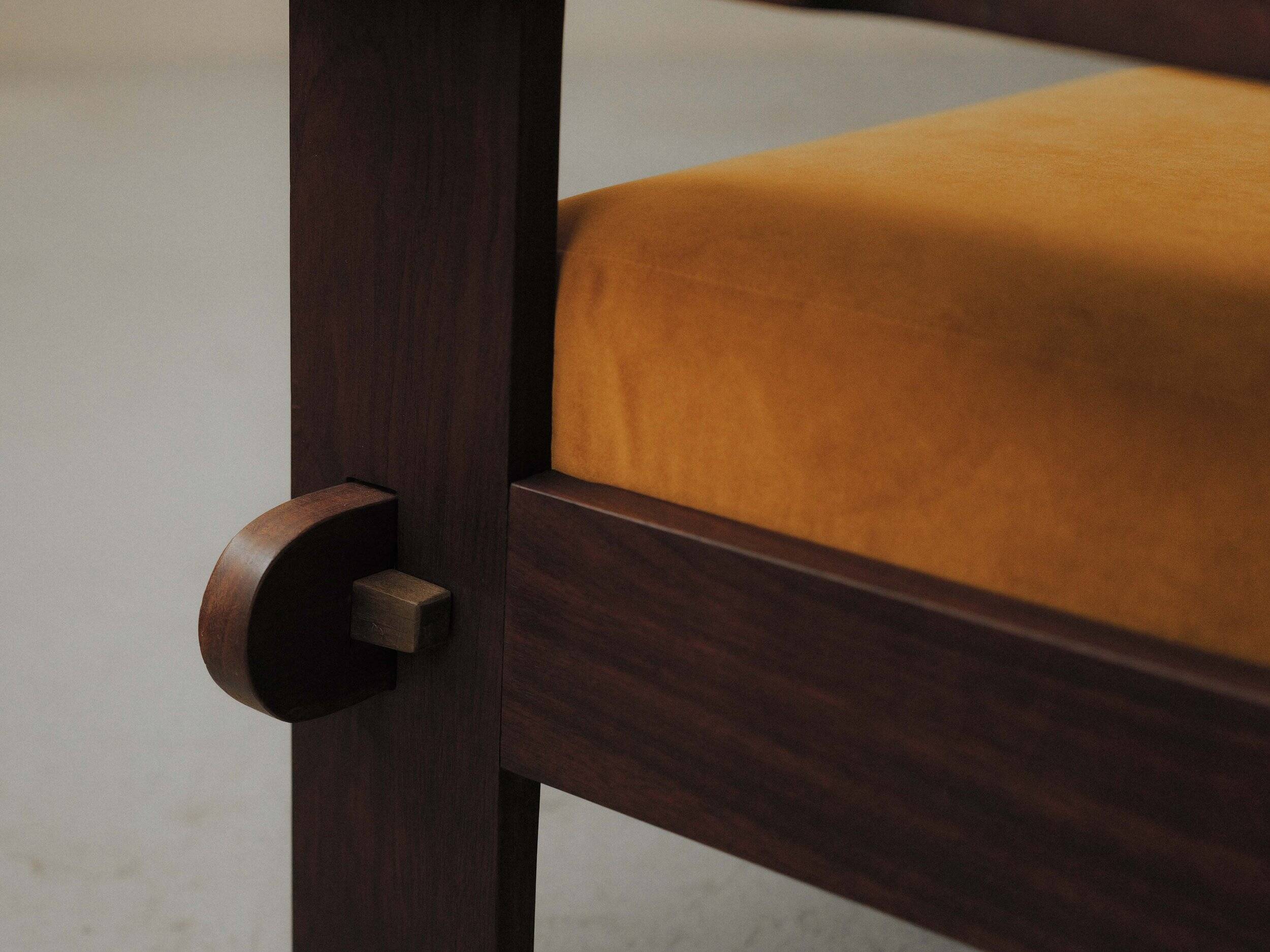 Architect's bench in solid wood, France, circa 1970.