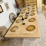 Farmhouse table with central extensions