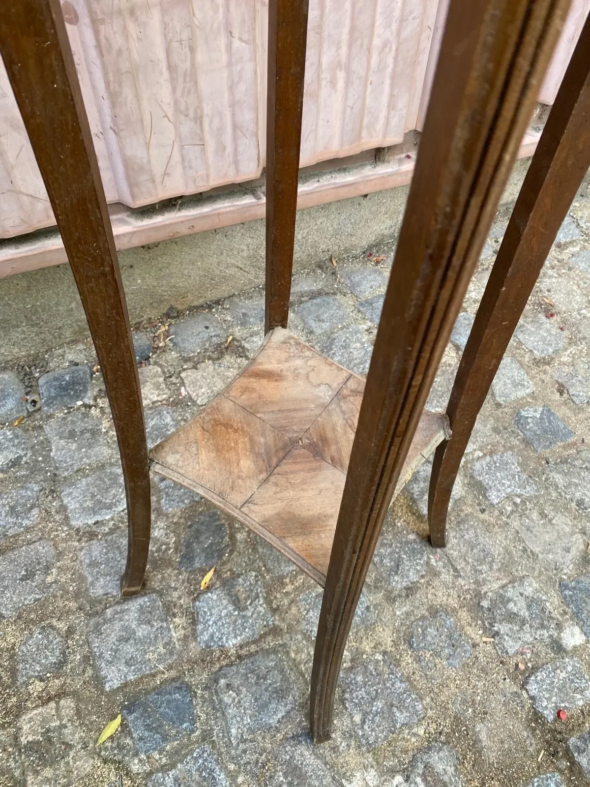 High Art Nouveau stand in wood & marquetry – Plant holder 1920