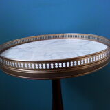 Pedestal table Oak and marble Louis XVI style
