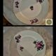 Service of 12 porcelain plates in romantic style.