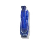 Théière asiatique ancienne de forme toroïdale en porcelaine bleue décor fleuris XX ème