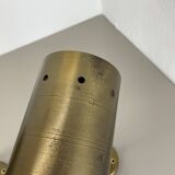 Set of two large minimalist Brass "tube" Wall Light Sconces, Italy 1970s