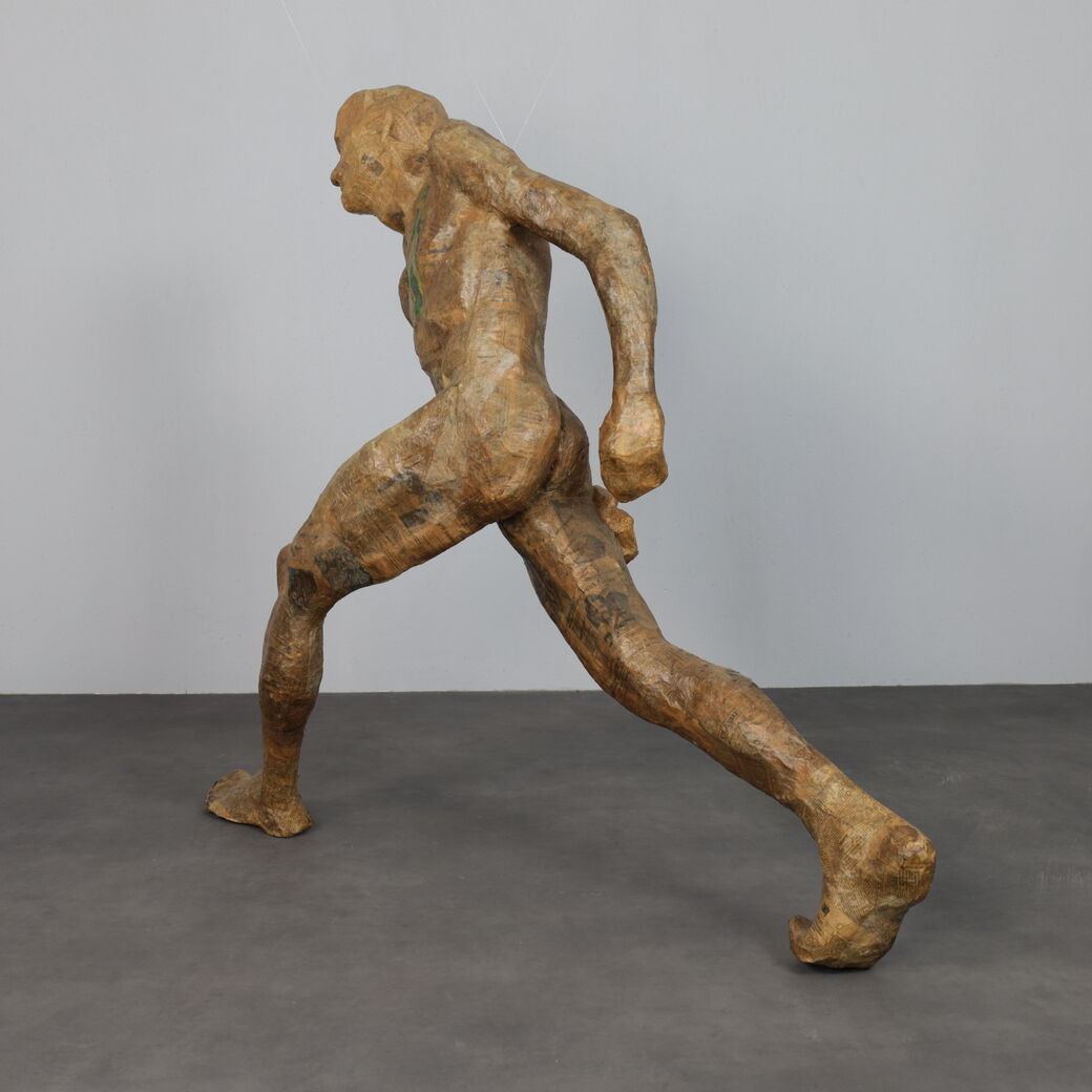 Life-size sculpture “Running Figure” by Karol Broniatowski, 1972