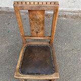 Art Deco chair in wood and brown