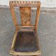 Chaise art déco bois et marron