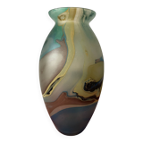 Large glass vase signed Jean-Noël Bouillet