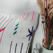 Coussin bohème marocain blanc