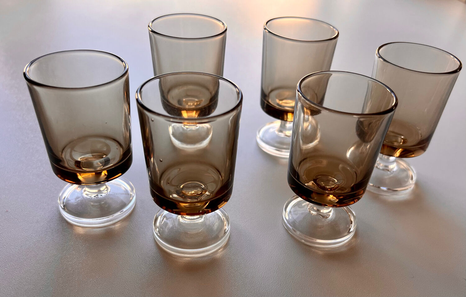 Smoked cavalier liqueur glasses