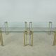 GLASS & BRASS coffee table by Peter Ghyczy, 1970s