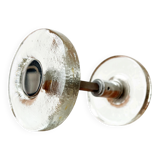 Mid-century modern glass and metal door handle from the space age, Germany, 1960s.