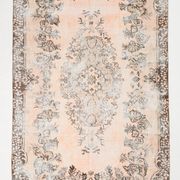 5x9 Brown Beige Classic Floral Handmade Vintage Rug, 167x283Cm SK 5465