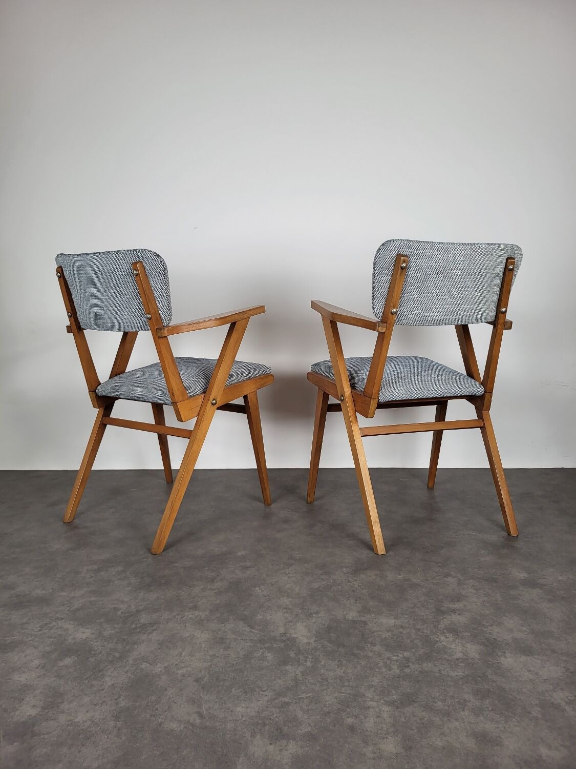 Pair of Scandinavian bridge armchairs from the 1960s.