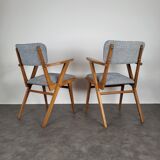 Pair of Scandinavian bridge armchairs from the 1960s.