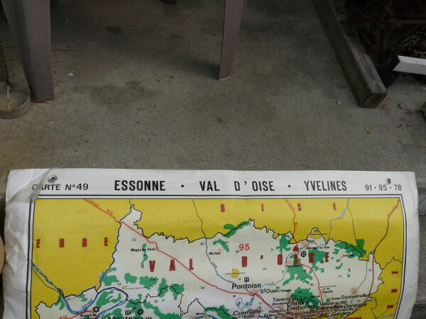 Affiche scolaire N°49  Hatier 1969 Paris et banlieue