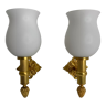 Pair wall lamps torch torch