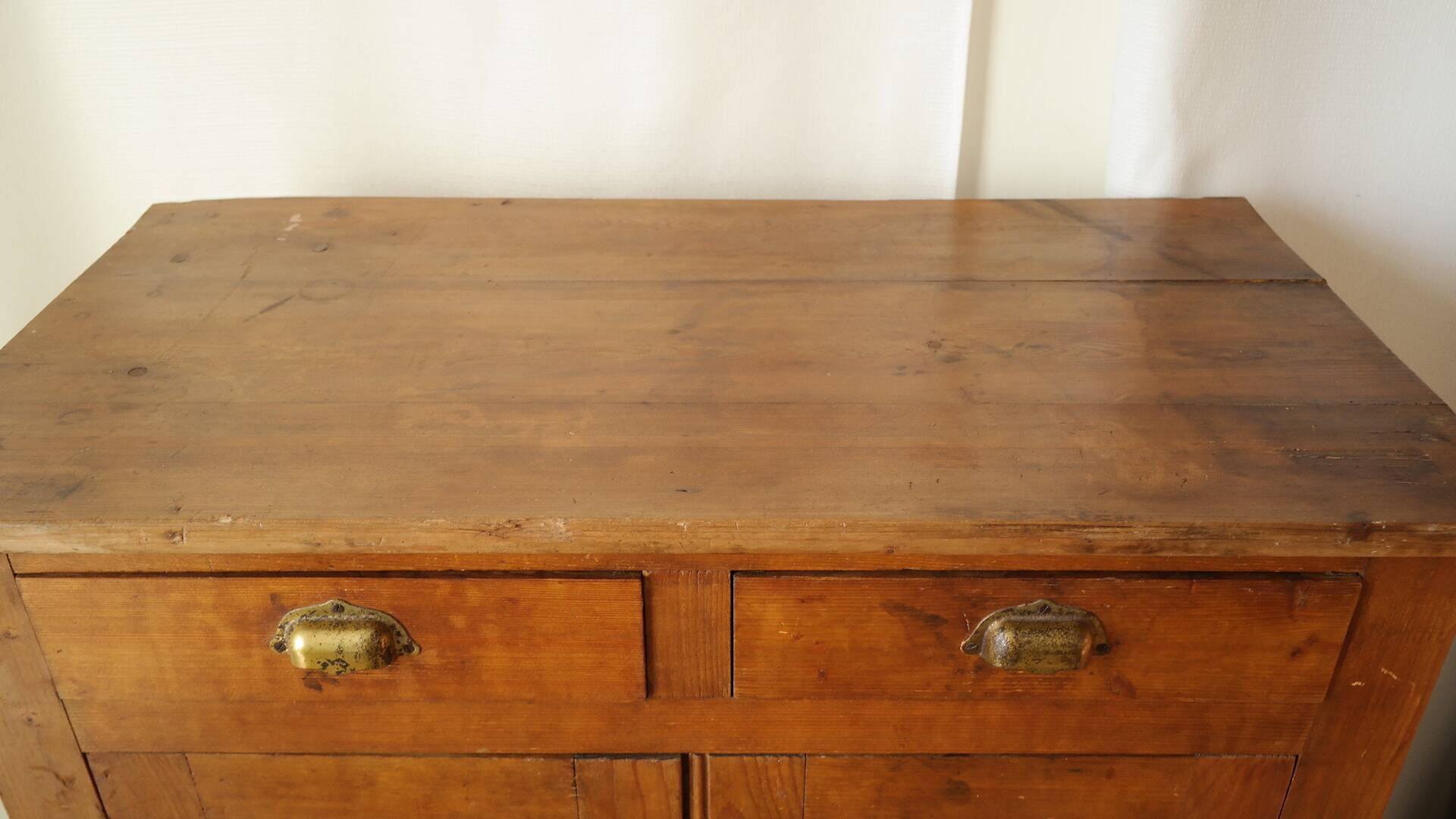 Parisian old waxed wood buffet