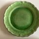 Centerpiece in glazed clay with godrons Dieulefit 1950