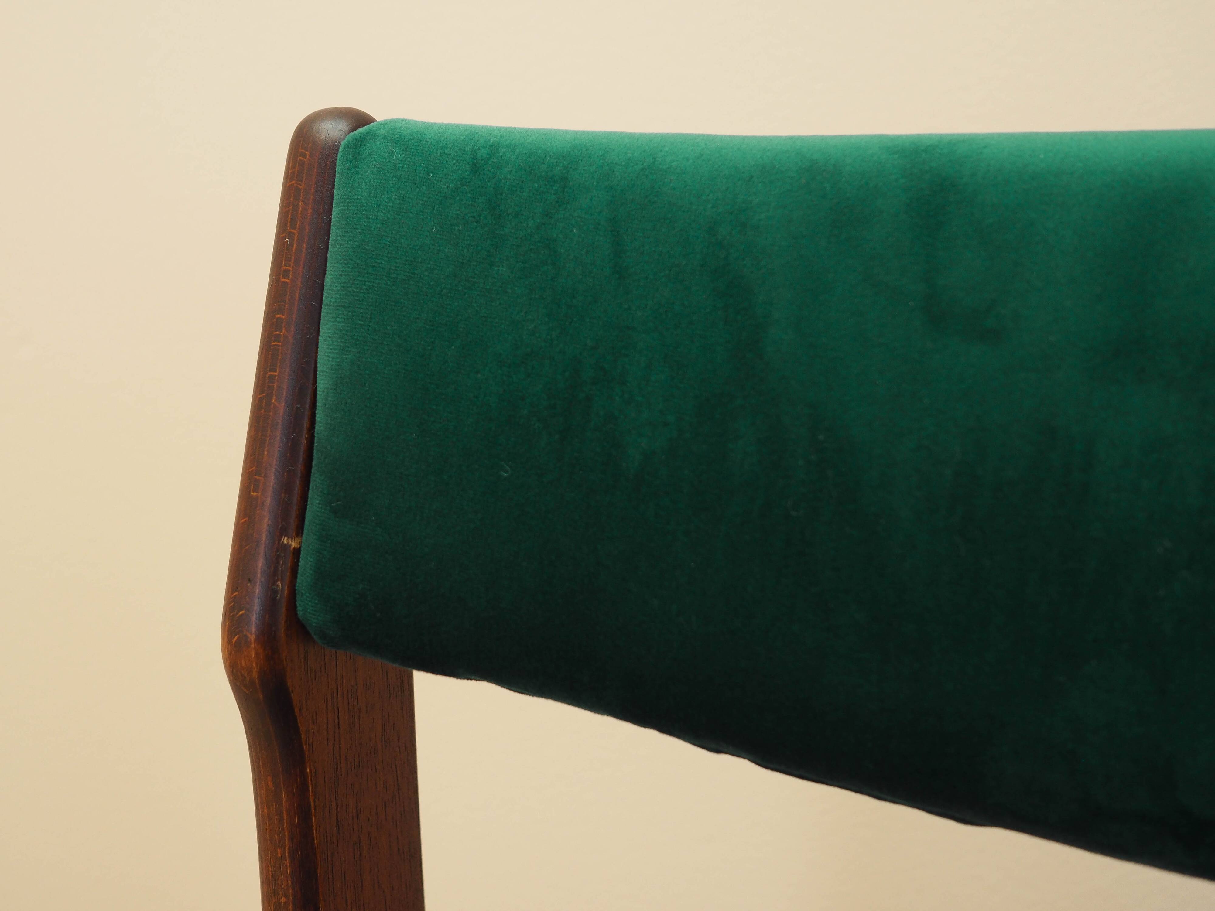 Set of six teak chairs, Danish design, 1970s, production: Denmark