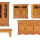 Hellin solid oak living room furniture set