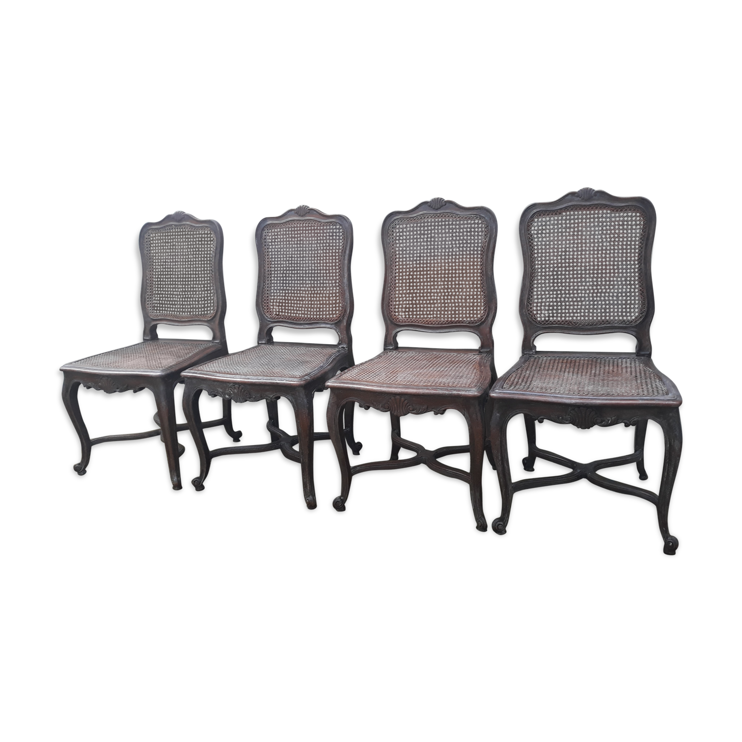 4 regency-style chairs
