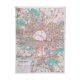 Map old Paris suburb 74x55cm edition A. Leconte 1970