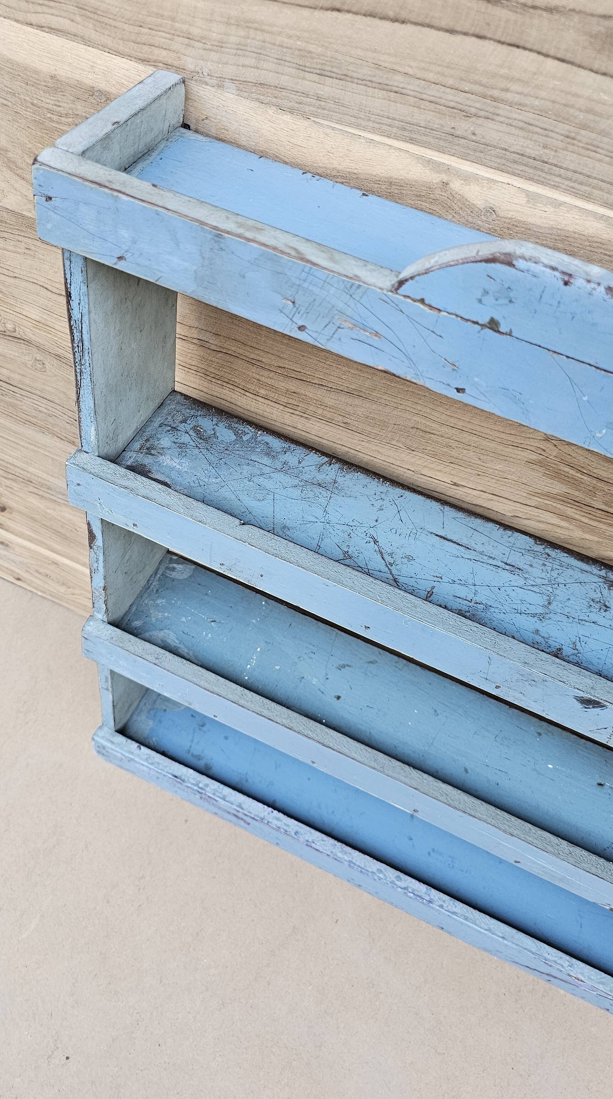 Burmese teak wall shelf