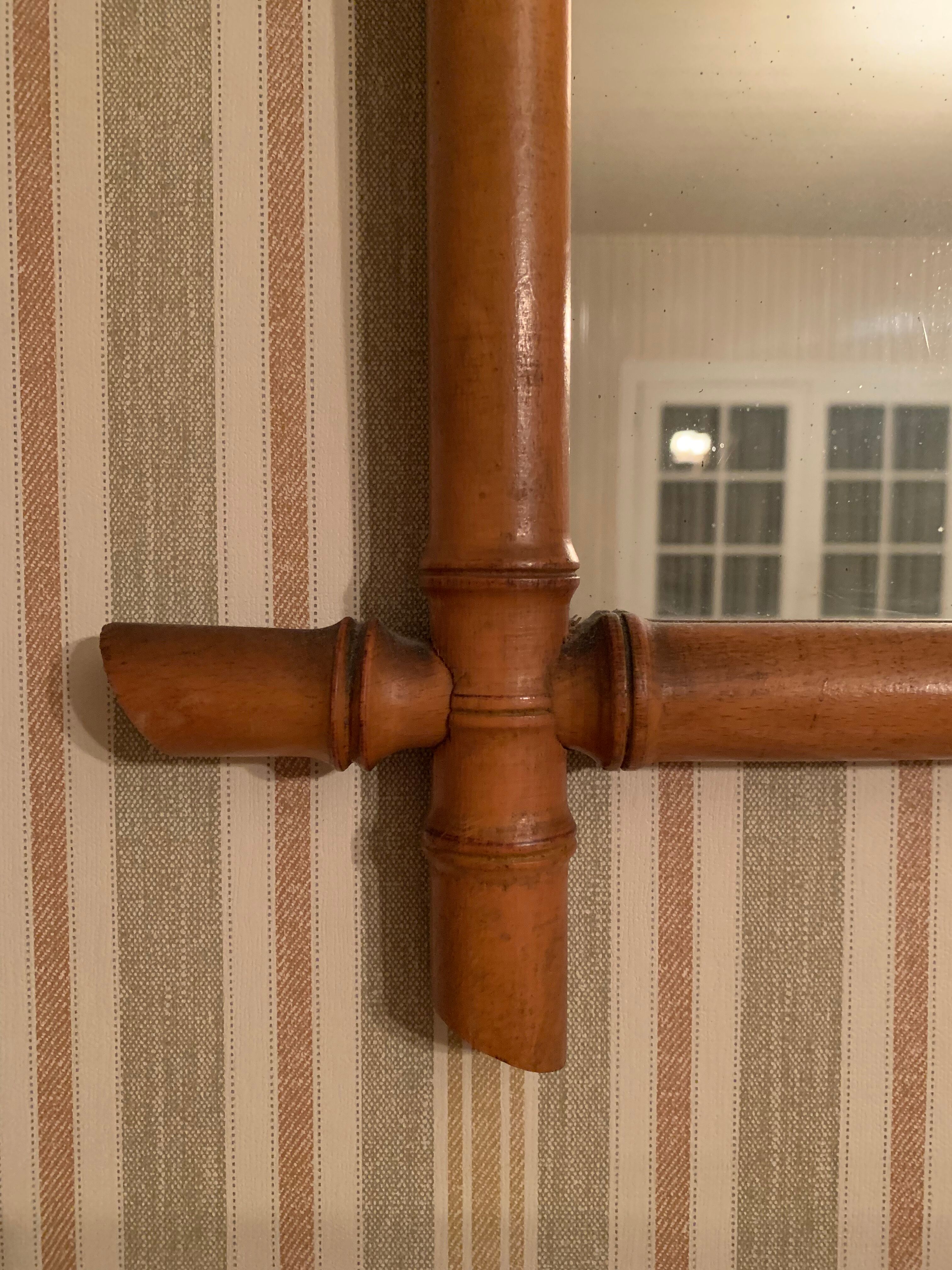 Vintage bamboo mirror  40x46cm