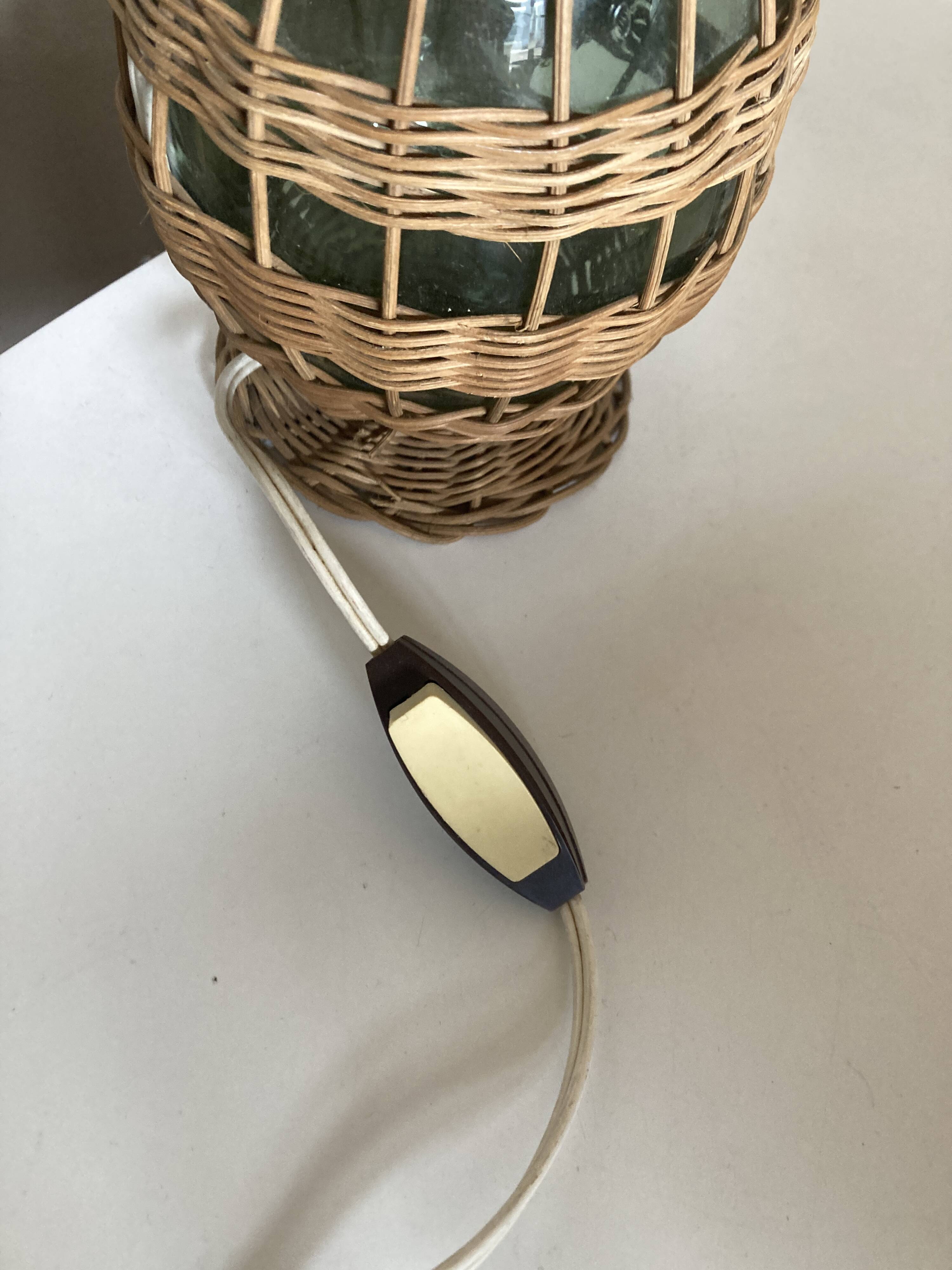 Wicker lamp Provence 1960s