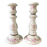 Pair of porcelain candlesticks from Paris