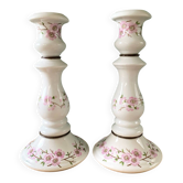 Pair of porcelain candlesticks from Paris