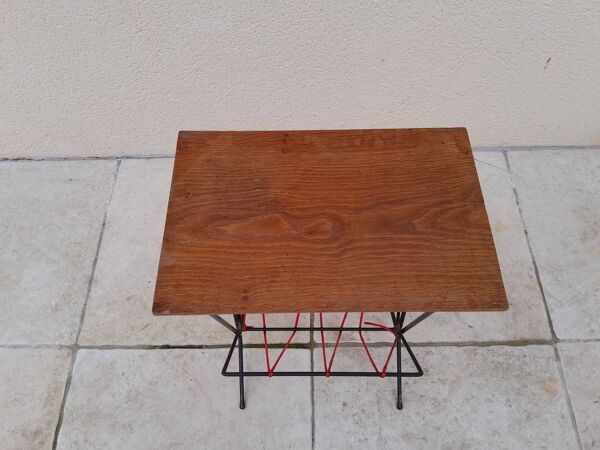 Table d appoint porte revue scoubidou vintage