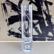Vase vintage en verre bleu
