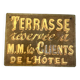Vintage painted advertising sheet