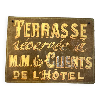 Vintage painted advertising sheet