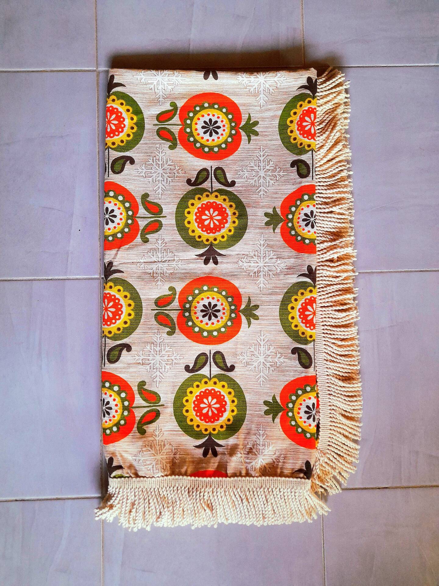 Nappe vintage carré 1970