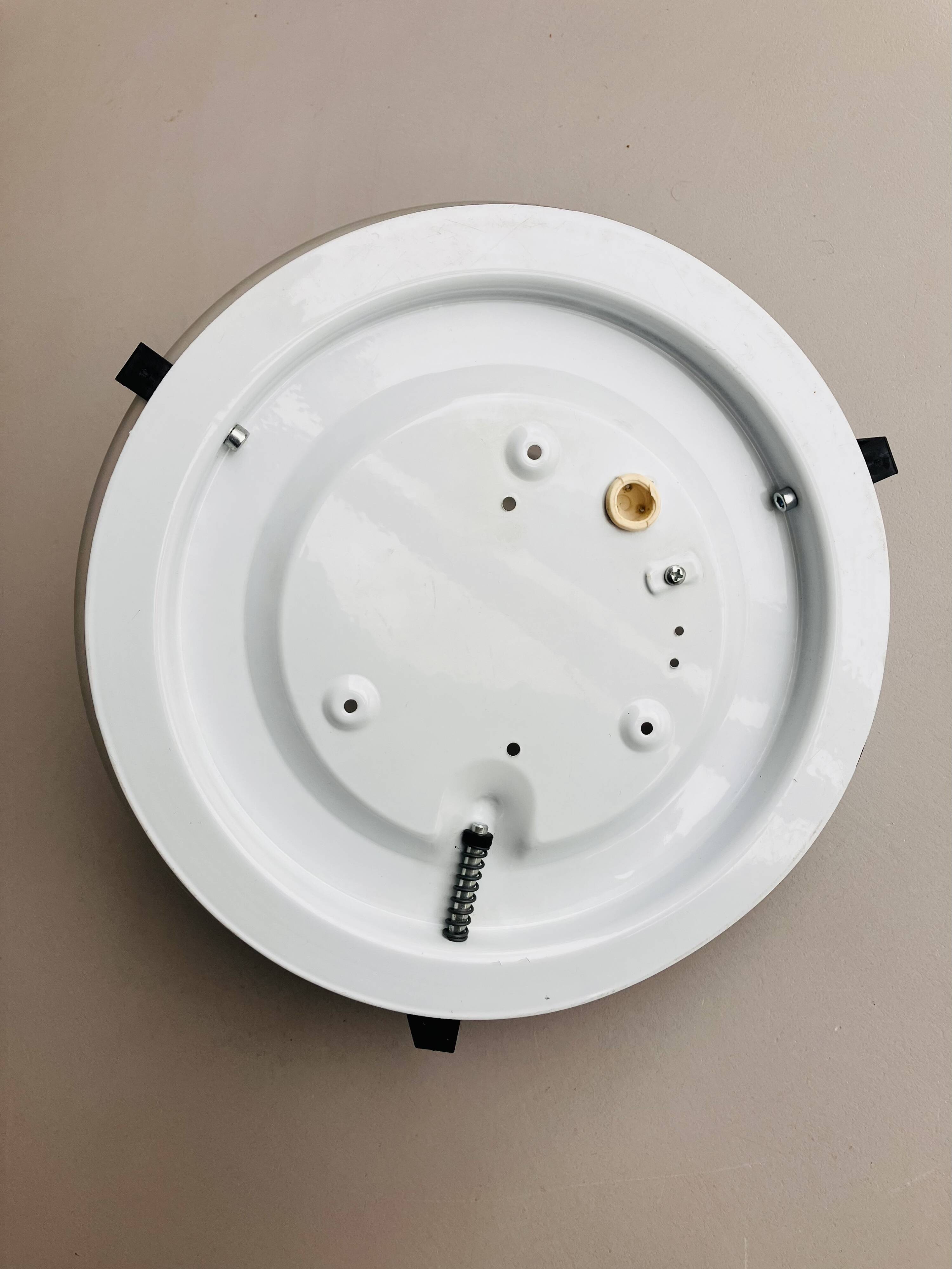 IKEA vintage ceiling light from the 80s in frosted glass, Memphis style.