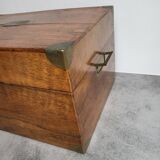 Ancien coffre malle ou boite de rangement du xix ème siecle