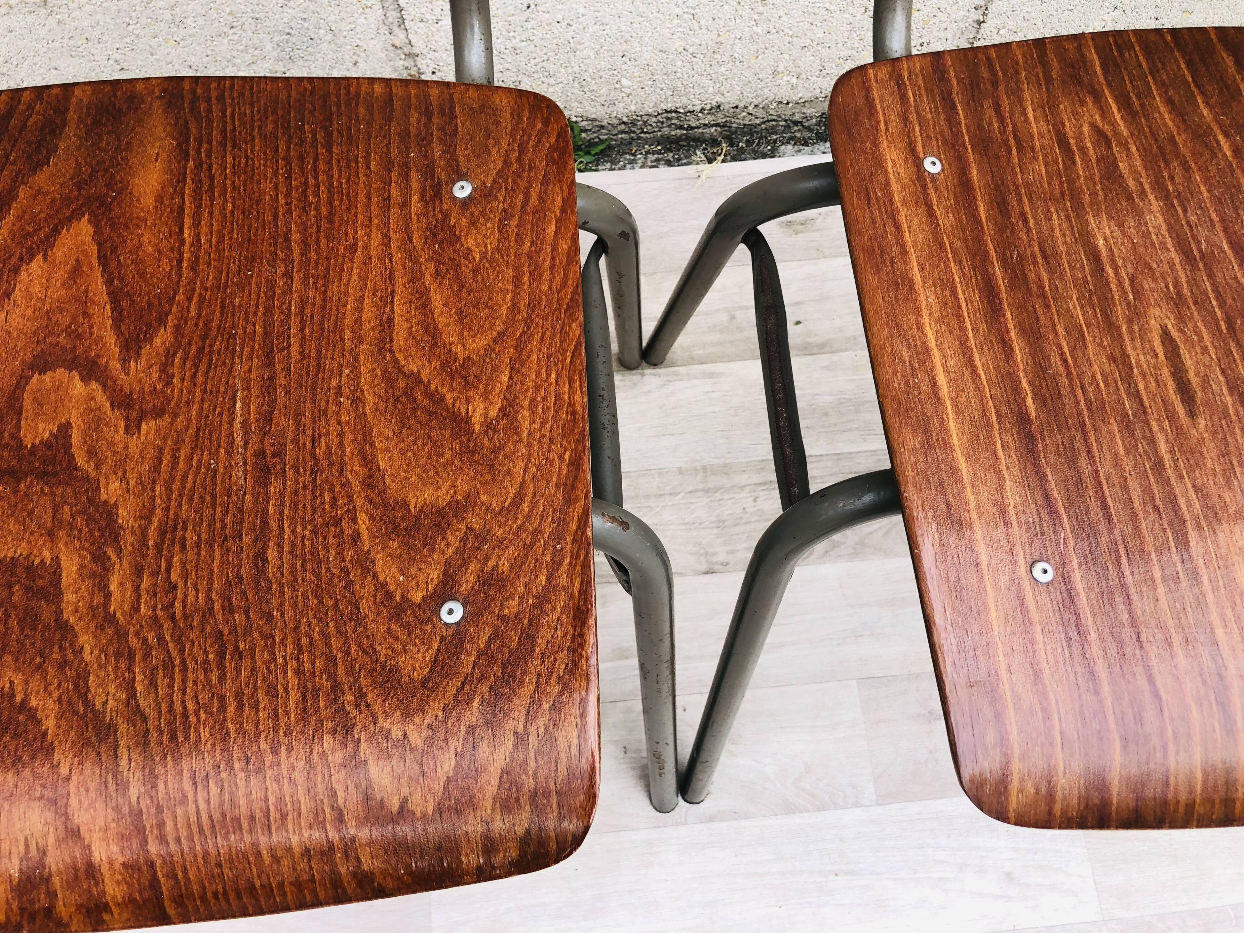 4 chairs Marko 60s gray base