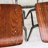 4 chairs Marko 60s gray base