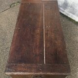 Old solid oak chest early XVIII Brutalist