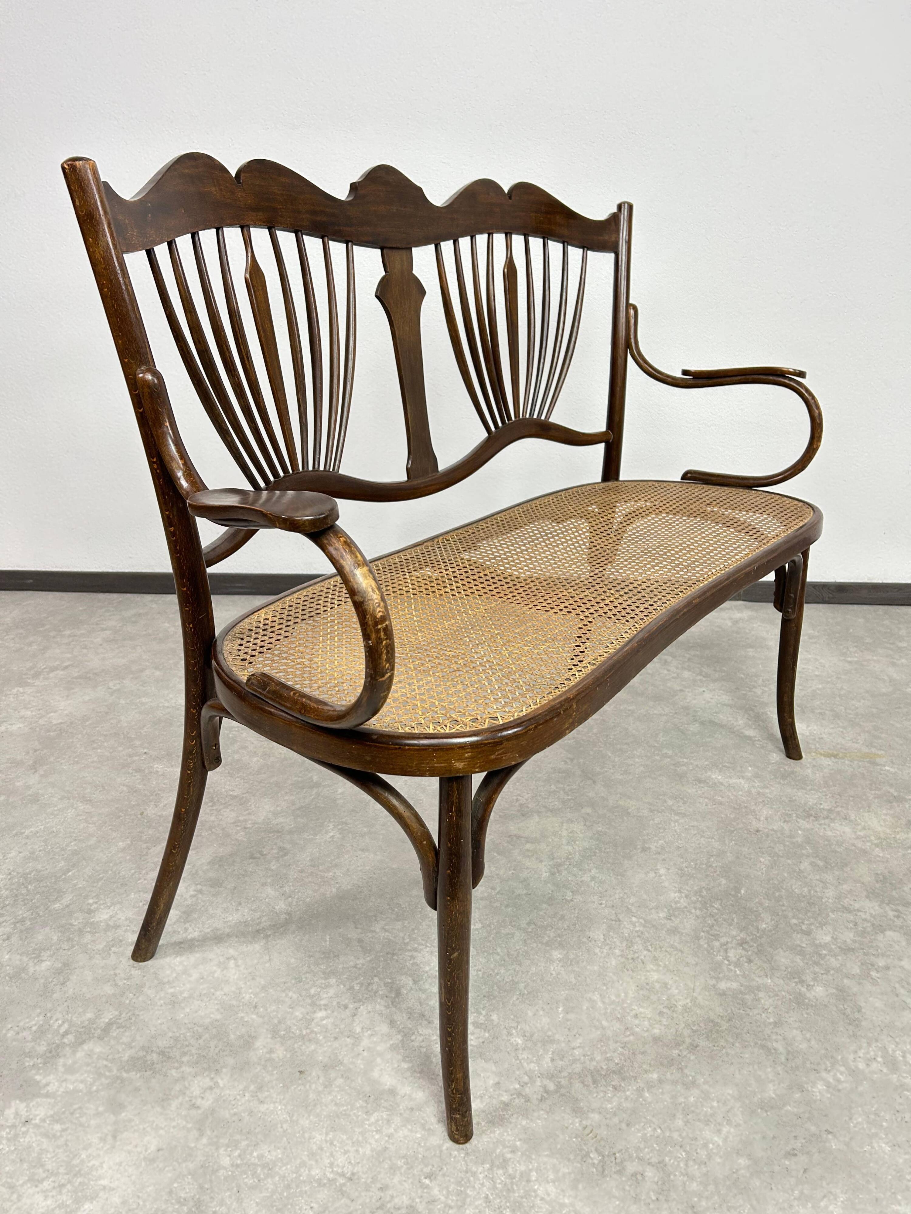 Art Nouveau seating group by Fischel Austria