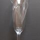 Old engraved crystal champagne flutes